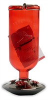 Avant Garden Red Antique Bottle Hummingbird Feeder (16 oz capacity)